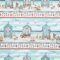 Beach Therapy - Beach Border Stripe Sand Multi Yardage Primary Image