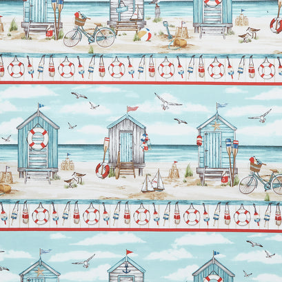 Beach Therapy - Beach Border Stripe Sand Multi Yardage