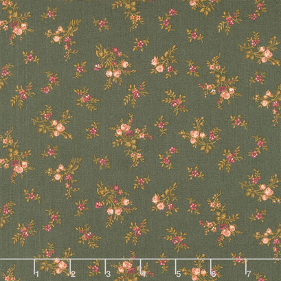 Chocolate Covered Cherries - Floral Chocolate Yardage