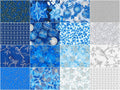 Holiday Flourish Blue Metallic Ten Squares Alternative View #2