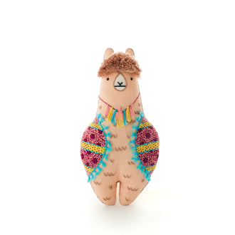 D.I.Y. Embroidered Doll Kit - Llama