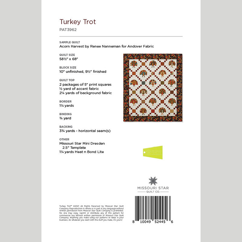 Digital Download - Turkey Trot Quilt Pattern by Missouri Star Alternative View #1