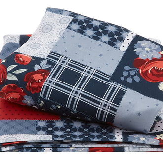 American Dream - Wideback Patchwork Navy 3 Yard Cut