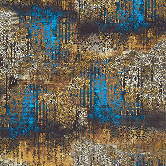 Abandoned 2 - Gilded Mosaic Gold Digitally Printed Yardage