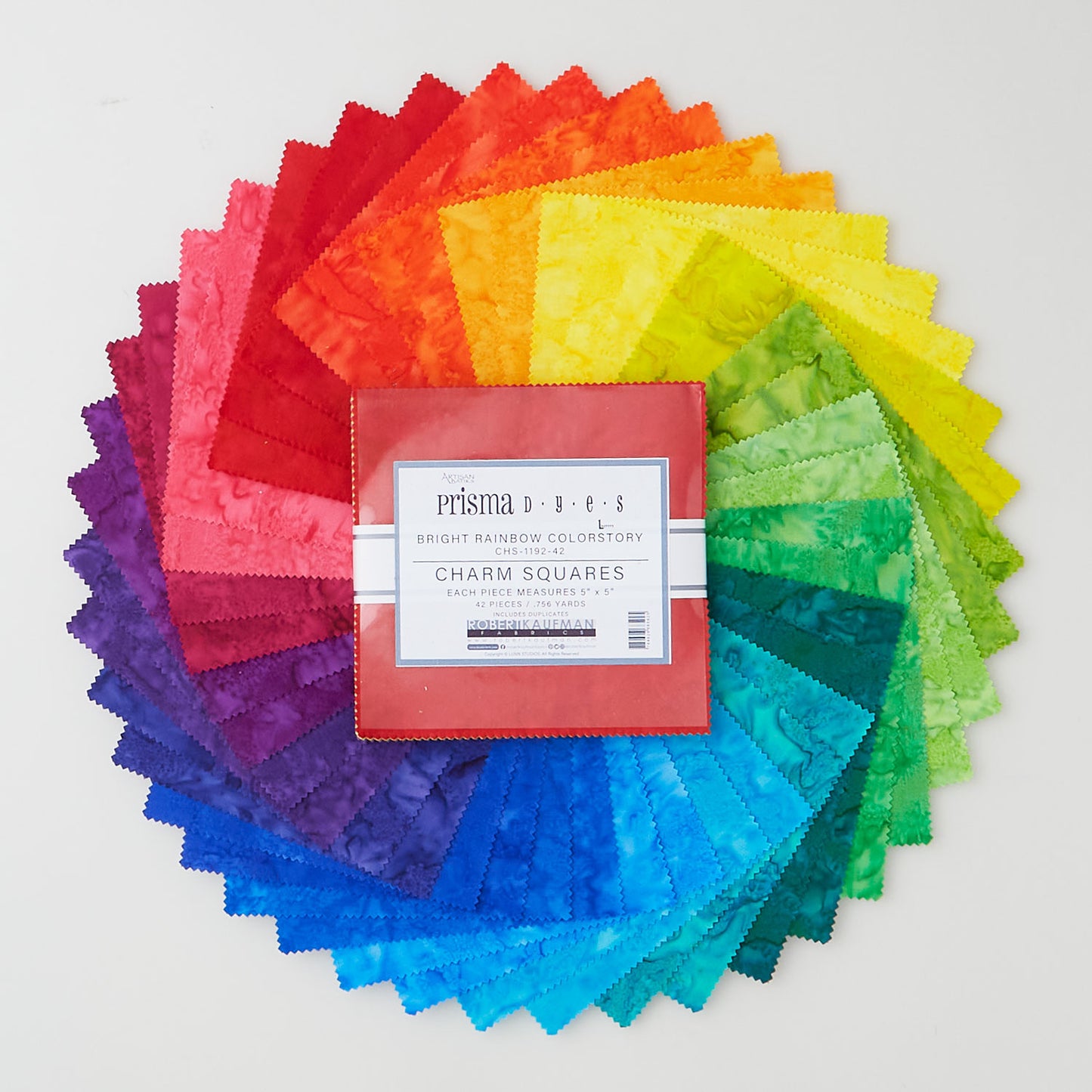 Artisan Batik Solids - Prisma Dyes - Bright RainbowCharm Pack Primary Image