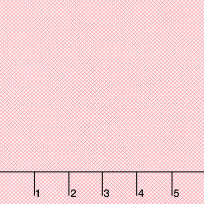 Franny’s Flowers - Bias Grid Pink Yardage