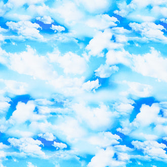 Extra Wide Backings - Clouds In a Bright Sky Blue 108" Wide Backing