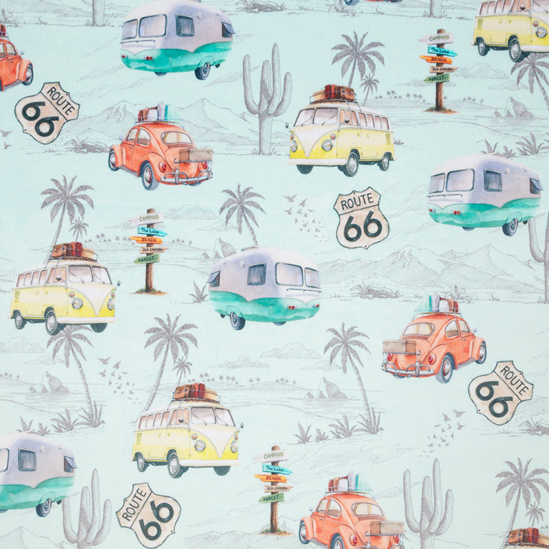 Cuddle® Prints - Route 66 Ice Digitally Printed Yardage Primary Image