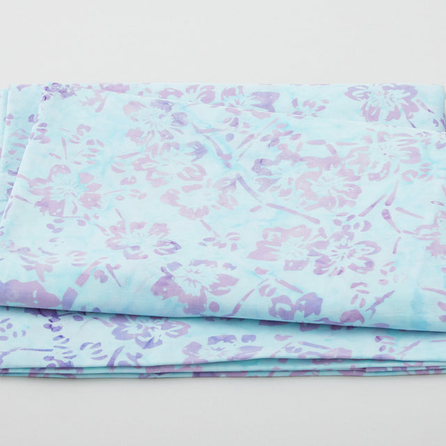 Breeze Batiks - Bamboo Floral Baby Blue 2 Yard Cut Primary Image