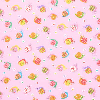Comfy Flannel® - Snails Pink Yardage