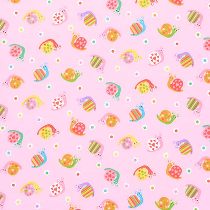 Comfy Flannel® - Snails Pink Yardage