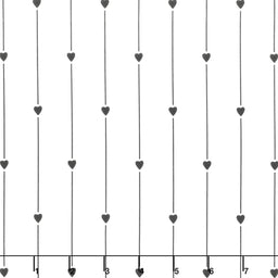 All My Heart - Heart Strings Black Yardage Primary Image
