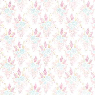 Whimsical Romance - Stipple White Yardage