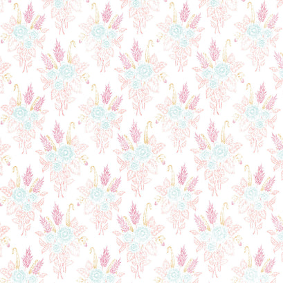 Whimsical Romance - Stipple White Yardage