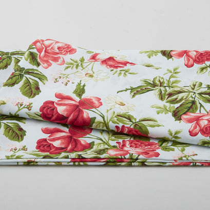 My Secret Garden Favorites - Rose Bouquet Light Blue 2 Yard Cut