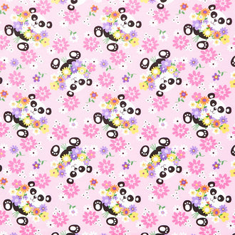 Comfy Flannel® - Panda Flowers Pink Yardage