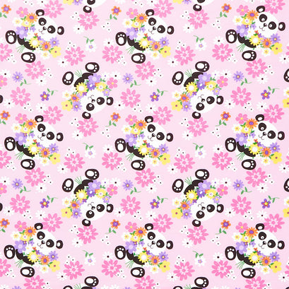 Comfy Flannel® - Panda Flowers Pink Yardage