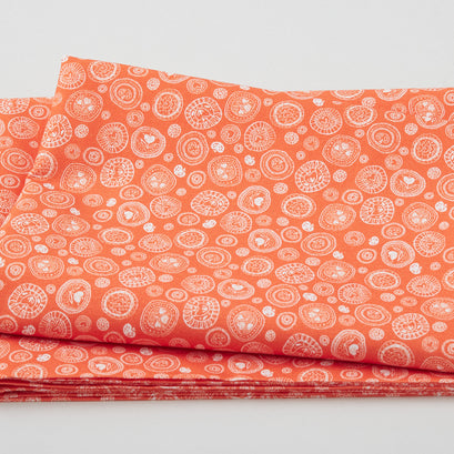 Sew Seeds of Love - Circles of Love Orange 2 Yard Cut