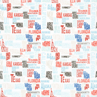 Across the USA - States White Yardage