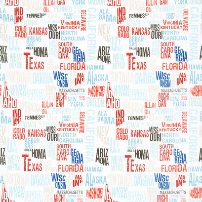 Across the USA - States White Yardage