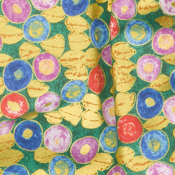 Gustav Klimt - Flowers Multi Metallic Yardage Alternative View #1