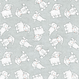 Comfy Flannel® - Sitting Sheep Gray Yardage