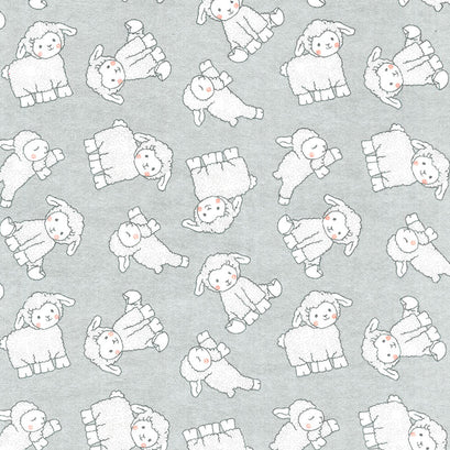 Comfy Flannel® - Sitting Sheep Gray Yardage