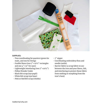 Digital Download - Frog Zippy Critter Pouch Pattern Alternative View #3