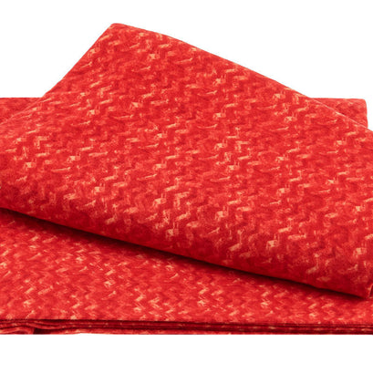 Winter Elegance 2 Ply Flannel - Textured Chevron Red 2 Yard Cut