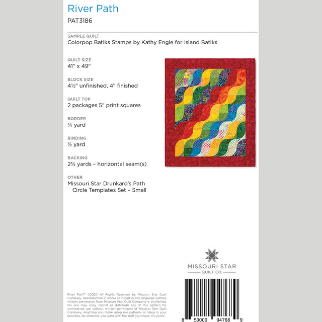 Digital Download - River Path Quilt Pattern by Missouri Star