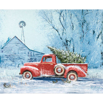 Picture a Christmas - Red Truck Christmas Tree Multi Panel