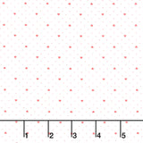 Lighthearted - Heart Dot Cream - Red Yardage Primary Image