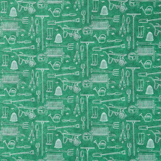 Plant with Love - Toile Green Yardage