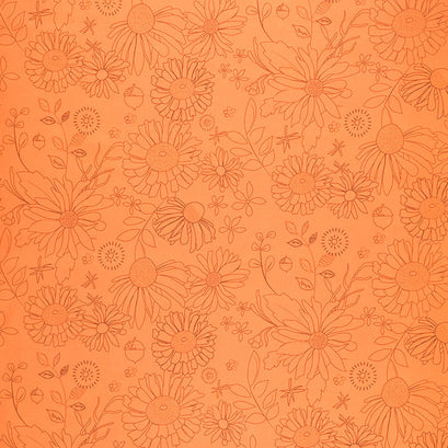 Adel in Autumn - Floral Persimmon 108" Wide Backing