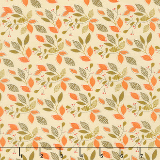 Adel in Autumn - Leaves Cream Yardage