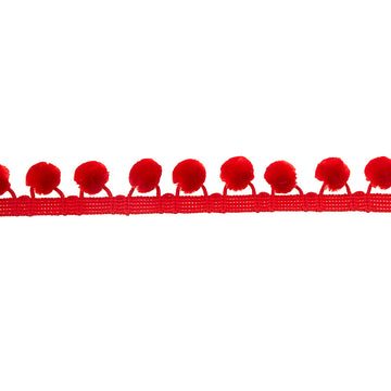 PomPom Fringe - Red 1-1/8" Alternative View #1
