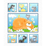 Kitty The Cat - Quilt White Panel Primary Image