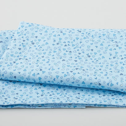 Best Bits - Mini Hearts Blue 2 Yard Cut