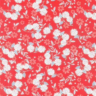 Land of the Brave - Floral Red Yardage
