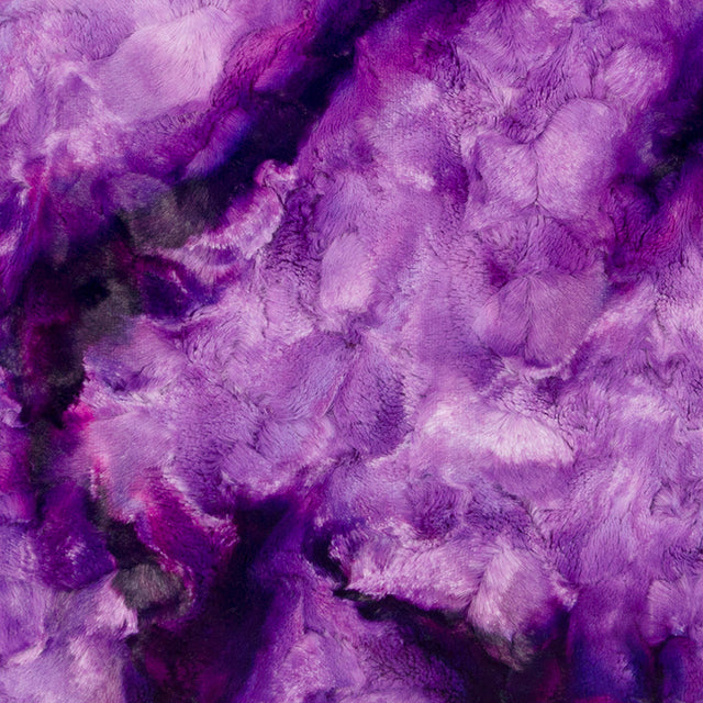 Silky Minky Dot Fabric by EZ Fabric Bright Purple