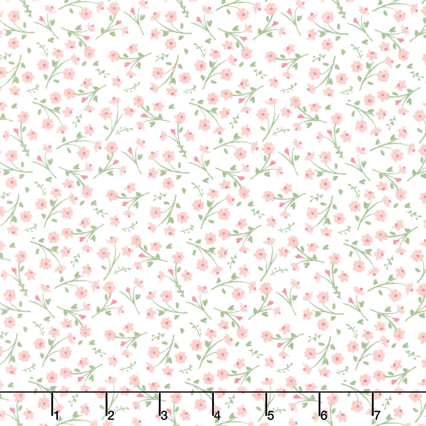 Juliette - Small Floral Coral Yardage Primary Image