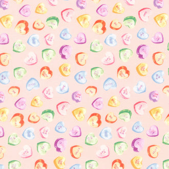 Monthly Placemat Coordinate - February Candy Hearts Pink Yardage