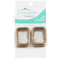 Emmaline 1" Rectangular Rings - Set of Four Antique Brass Alternative View #1