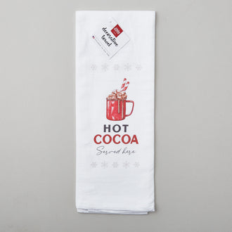 Hot Cocoa Served Here Tea Towel