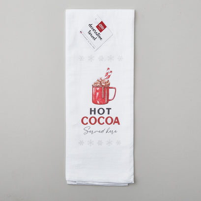 Hot Cocoa Served Here Tea Towel