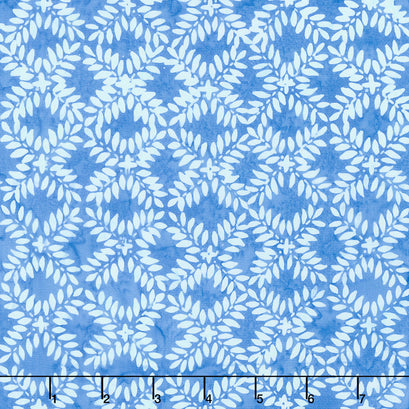Dutch Blue Batiks - Leaf Block Blue Harbor Yardage