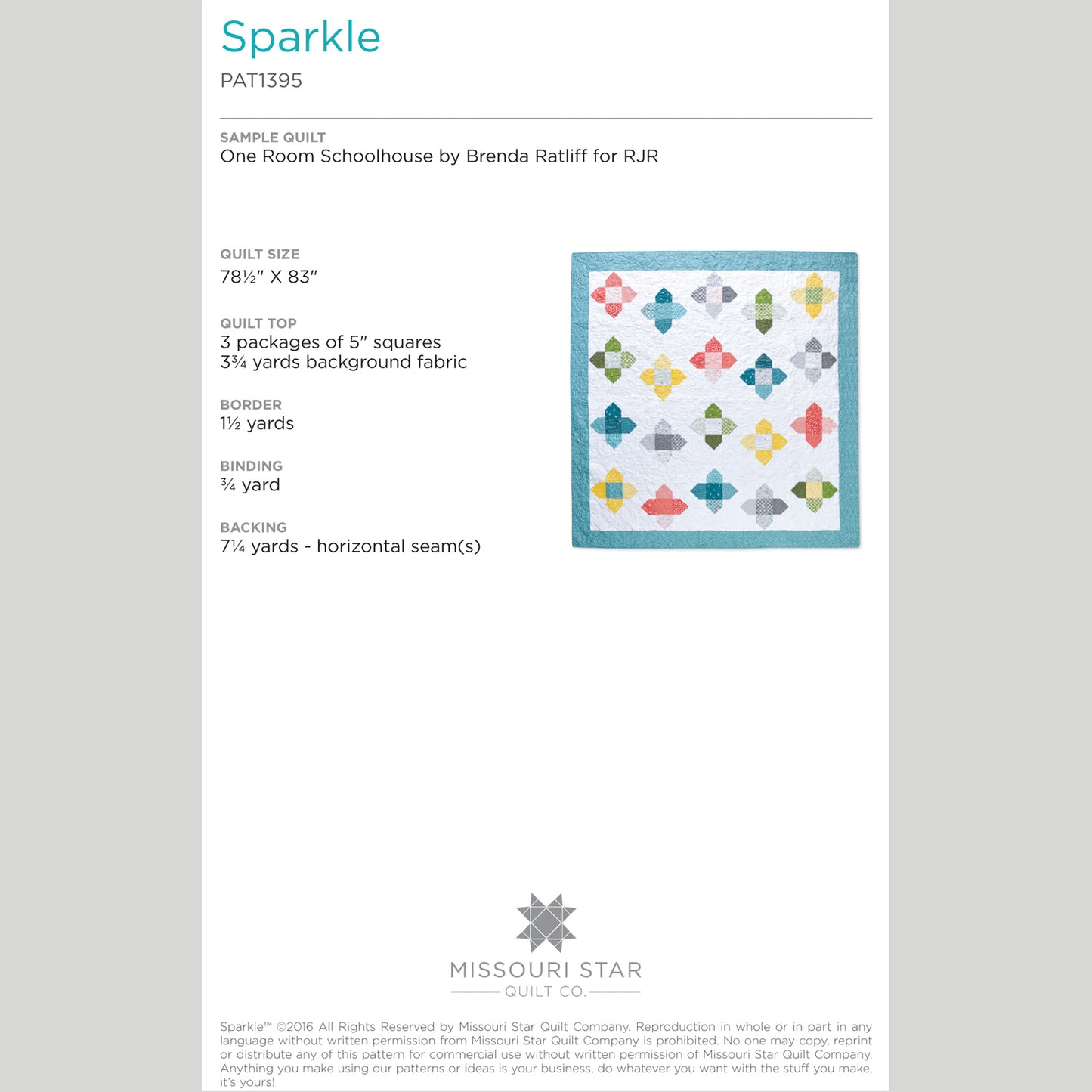 Digital Download - Sparkle Quilt Pattern by Missouri Star Alternative View #1