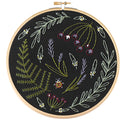 Black Wildwood Embroidery Kit
