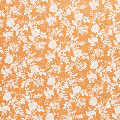 Tranquility - Floral Orange Yardage