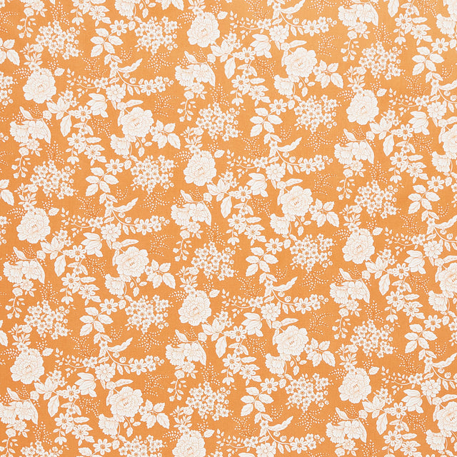 Tranquility (Henry Glass) - Floral Orange Yardage Primary Image